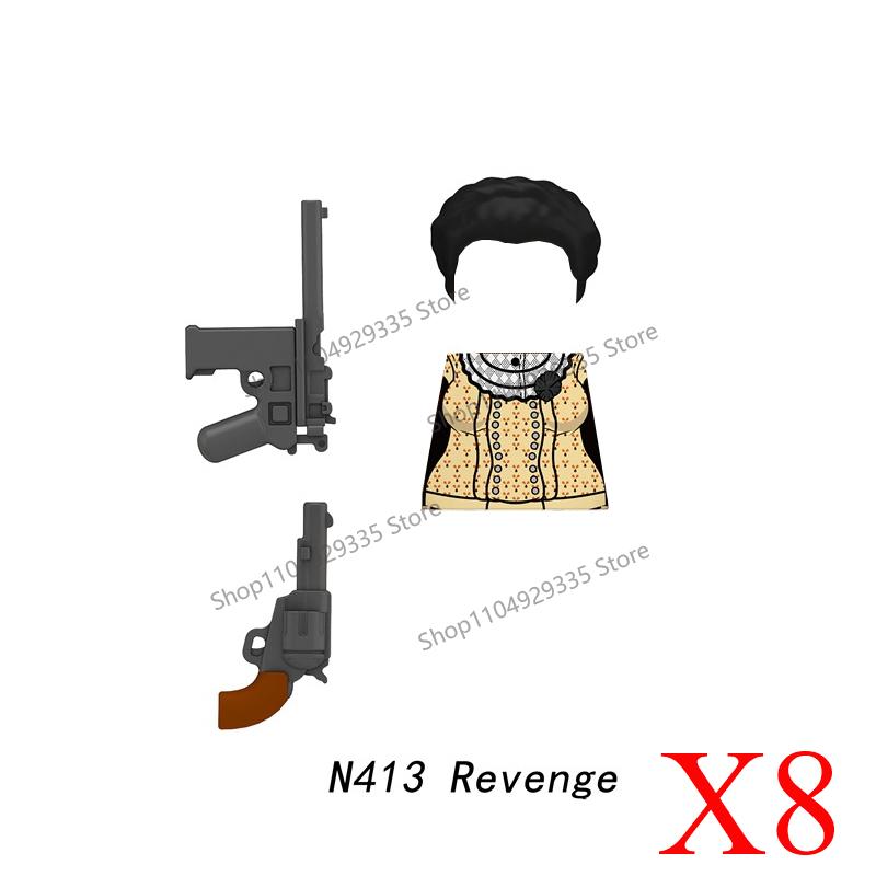 MOC Military Soldier Building Blocks US Infantry West Cowboy Soviet Army Police Game Character Arthur Morgan Gun Bricks Toy Gift