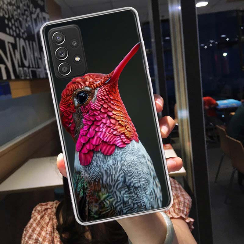 The Spirit of Hummingbirds Phone Case for Samsung A54 A57 A37 A17 A14 A15 A12 A24 A34 A55 A35 A25 A52S A07 A05S A04S A22 A32 A72