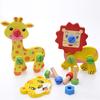 Kid Wooden Animal Assembly Children Education Puzzle Toy