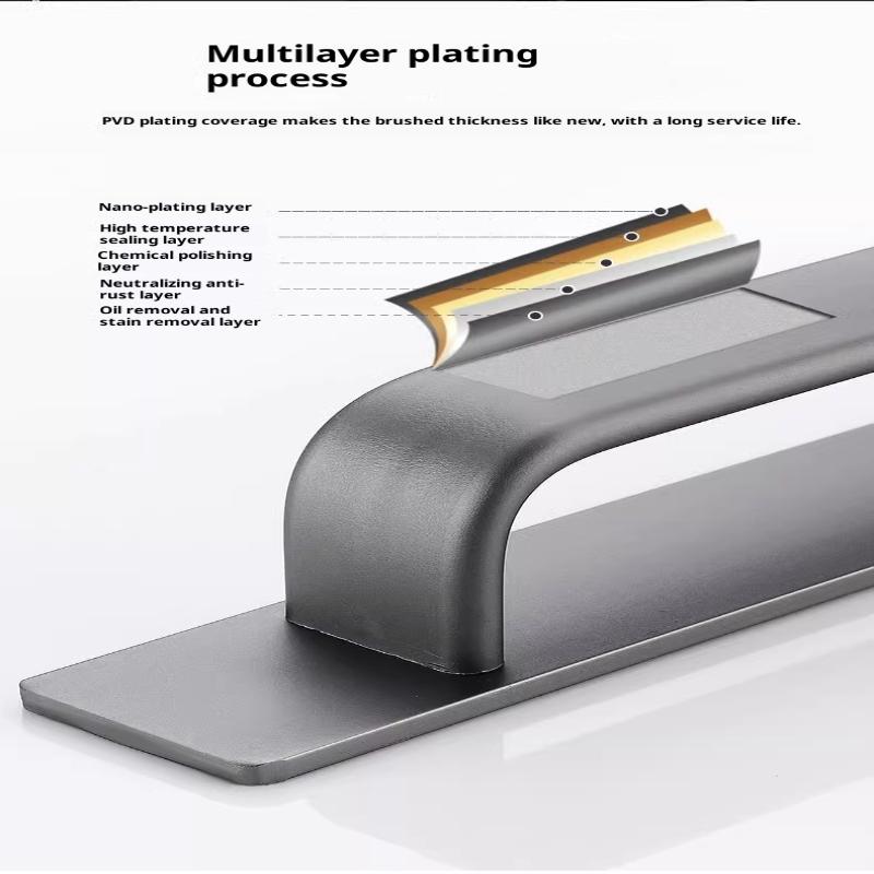 Ручки из алюминиевого сплава без сверления, ручки-наклейки для раздвижных стеклянных дверей, окон, ящиков, шкафов, для ванной комнаты