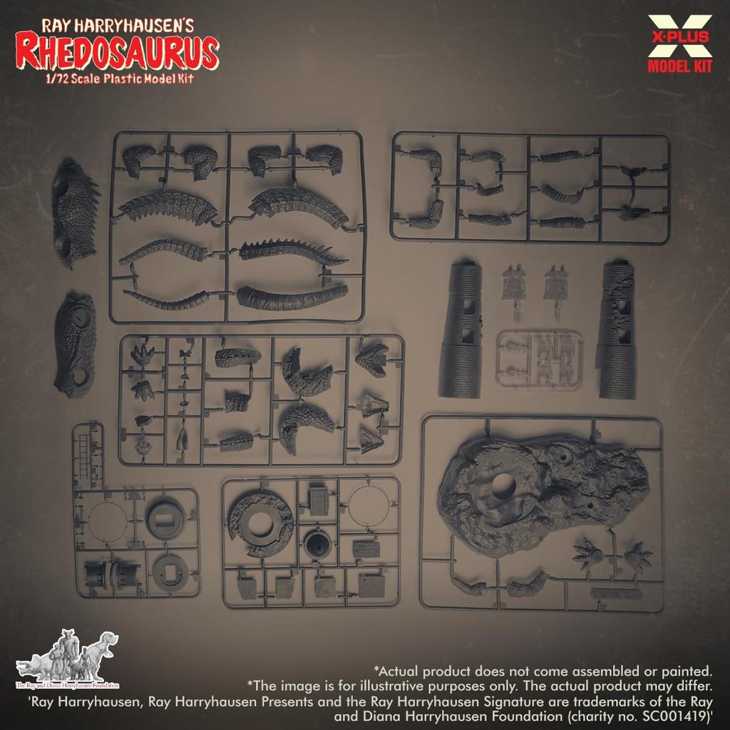 Рэй Харрихаузен Ридозавр масштабный неокрашенный пластиковый набор X-Plus 1/72