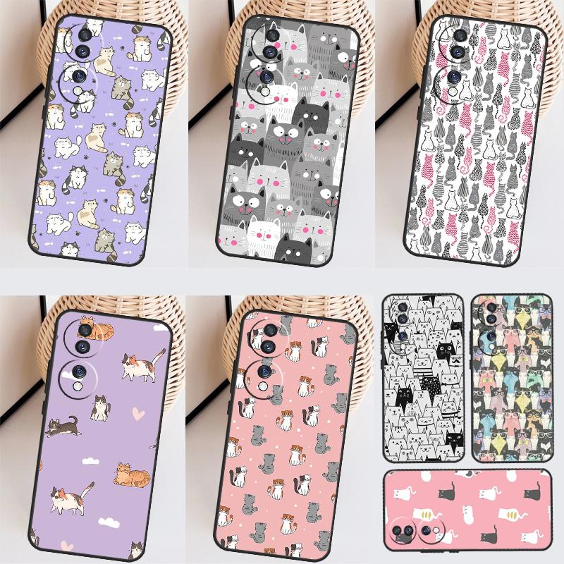 Забавный коллаж с котами Чехол для Honor 70 50 90 Lite 8X 9X X6 X7 X8 X9 Honor X8a X9a X7a X6a Magic 5 Pro Чехол