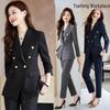 Женский серый пиджак для профессионального повседневного костюма осень/зима 2024 года