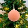 Luxurious Christmas Tree Ornaments 12 Pcs Velvet Ball 2.4 Inches Flocked Shatterproof Plastic High-quality Balls Xmas Hanging Decorations for Holiday
