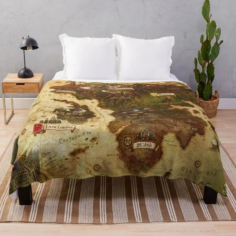 Эорзея FFXIV Карта Плед Очень Большой Мягкий Дизайнерский Декоративный Плед для Диванов#