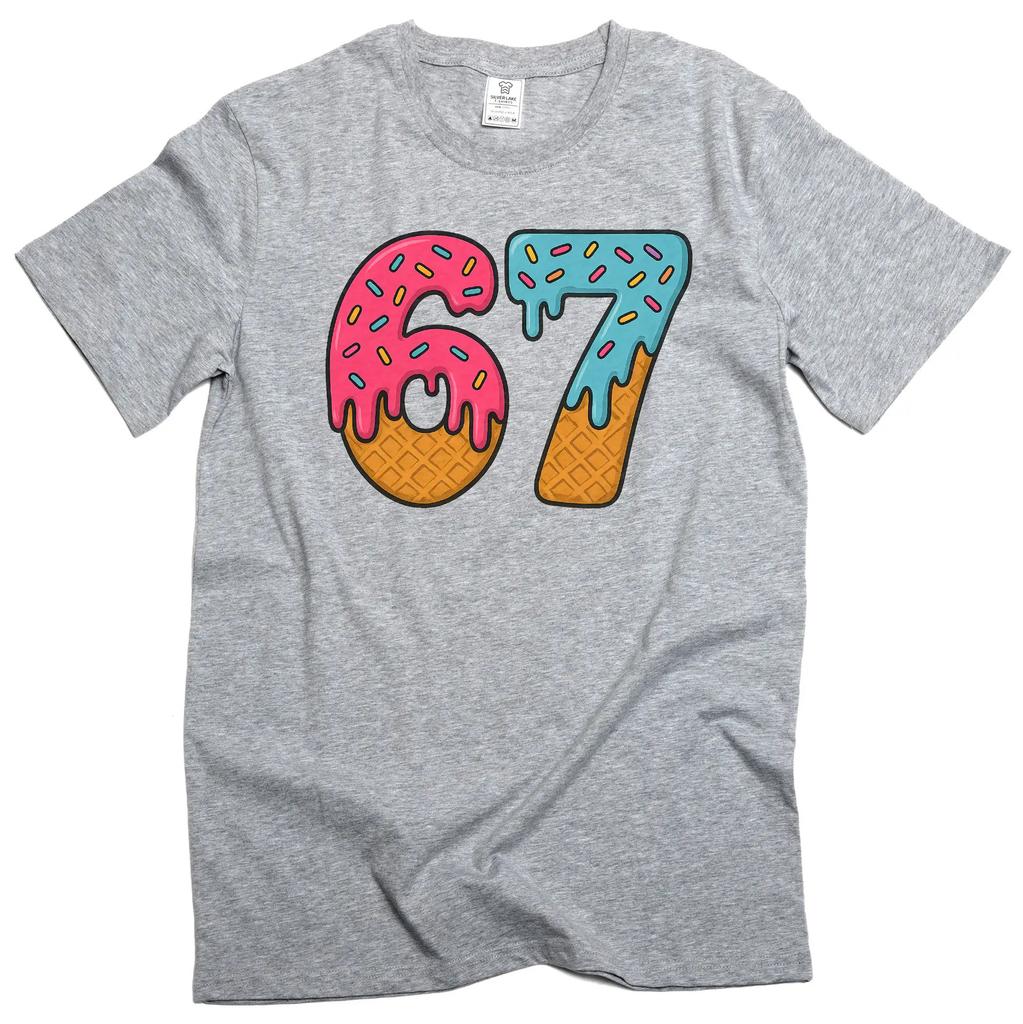 Men's Funny Six Seven 67 Internet meme T-shirt school college gen alpha funny T