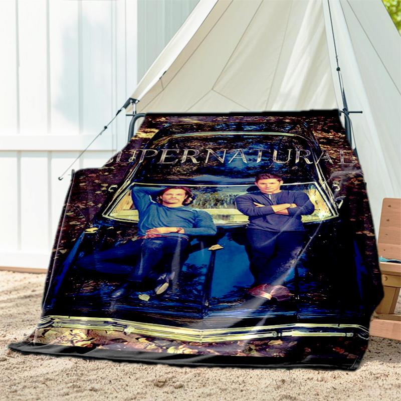 1pc supernatural  blanket, all season lightweight home office outdoor nap multifunctional blanket