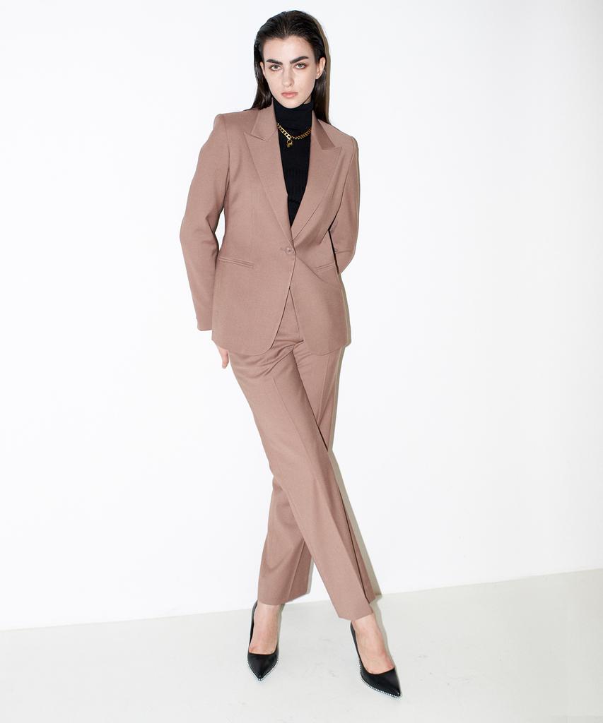 Chaenyuyog Sassy Straight Trousers [Beige]