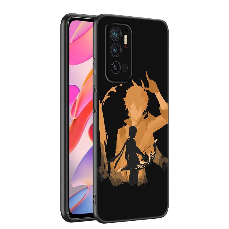 Чехол для телефона Genshin Impact с аниме для Xiaomi Mi A2 8 9 SE Note 10 10T 11 12 Lite 9T 11T 12S 12T Pro A3 6X 12X, мягкий черный чехол из ТПУ