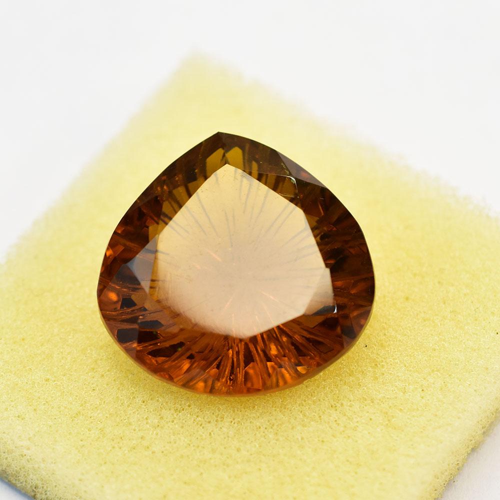 Natural Orange Sapphire Loose Gemstone Pear Cut 46.20 ct September Birthstone for Gem Collections