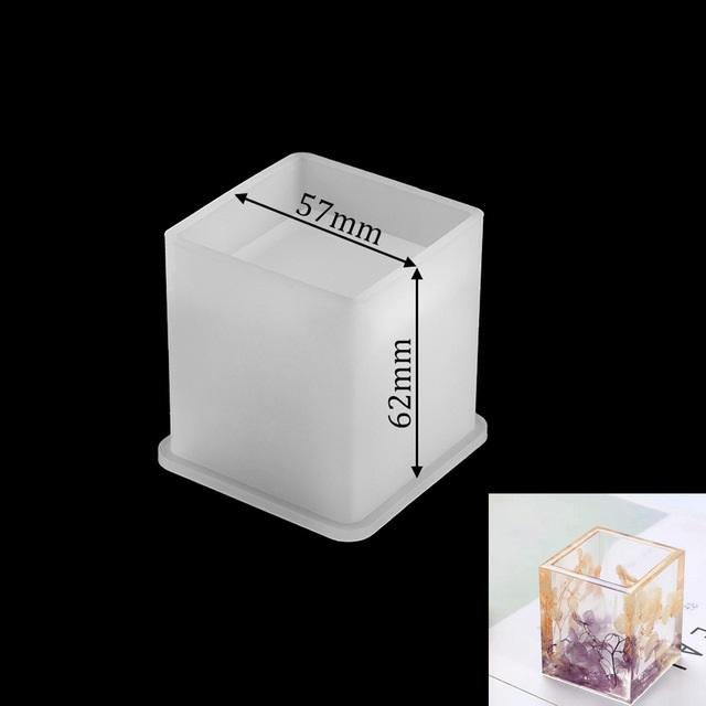 1 круглая силиконовая форма «Кристалл», форма для держателя ручки из эпоксидной смолы своими руками, квадратная форма для держателя ручки для аксессуаров для рукоделия