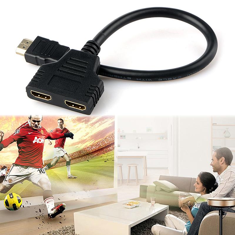 Мужчина разветвителя кабеля HDMI к двойному адаптеру разветвителя HDMI 2 женский Y в светодиоде HDMI Hd