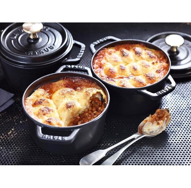 Кокотница Zwilling Staub, круглая, 14 см, чёрная, 800 мл (40509-476-0)