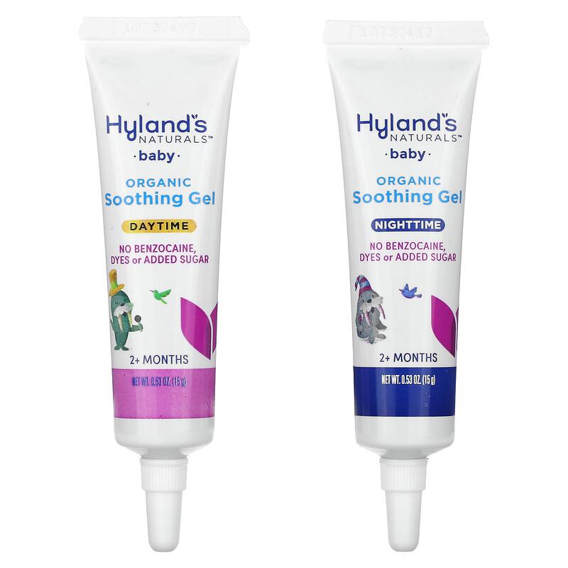Baby, Organic Soothing Gel Combo Pack, Daytime/Nighttime, 2+ Months, Organic Cherry, 2 Tubes, 0.53 oz (15 g) Each