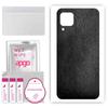 apgo Protective Skin Sticker for the Back Compatible with Huawei Nova 6 SE, Wrap Film, Foil, Vinyl - Pattern Black Leather
