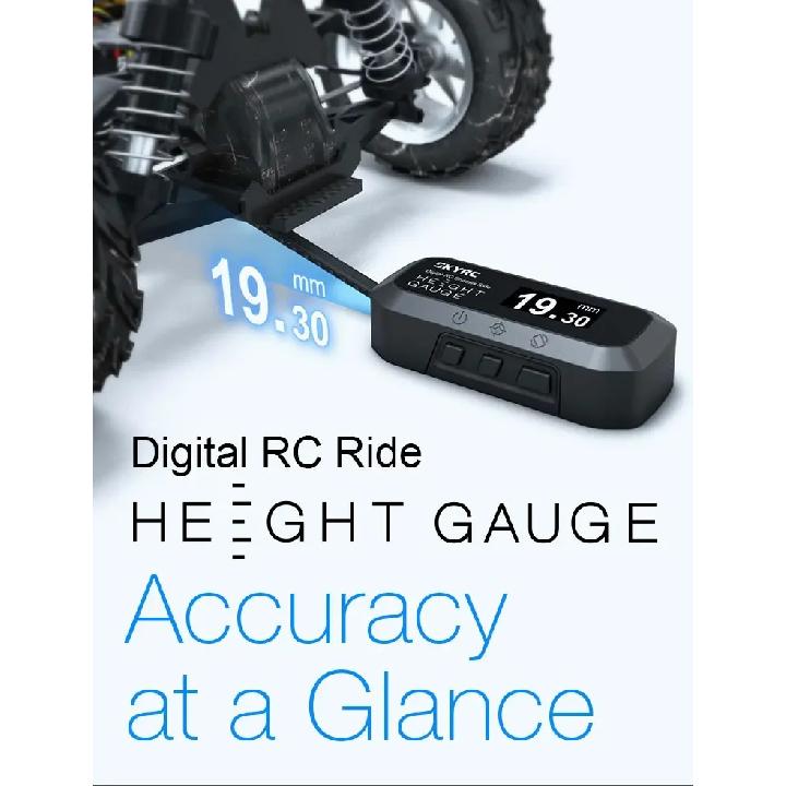 SkyRC DigitalRC Ride Height Gauge 2-38mm Measuring Unit Switching 180° Display Rotation for 1/24 1/14 1/12 1/10 1/8 RC Car Parts