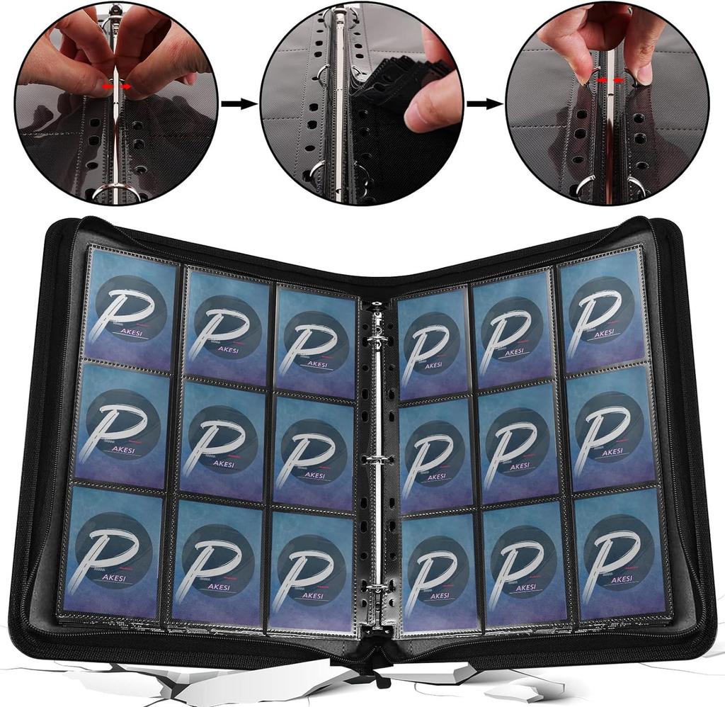 Папка для карточек PAKESI Star Card, 9 карманов, 25 внутренних листов, вмещает 450 штук, листы из полиуретана, собирайте карточки Star Cards и другие карточки, папка для коллекции карточек Star Cards