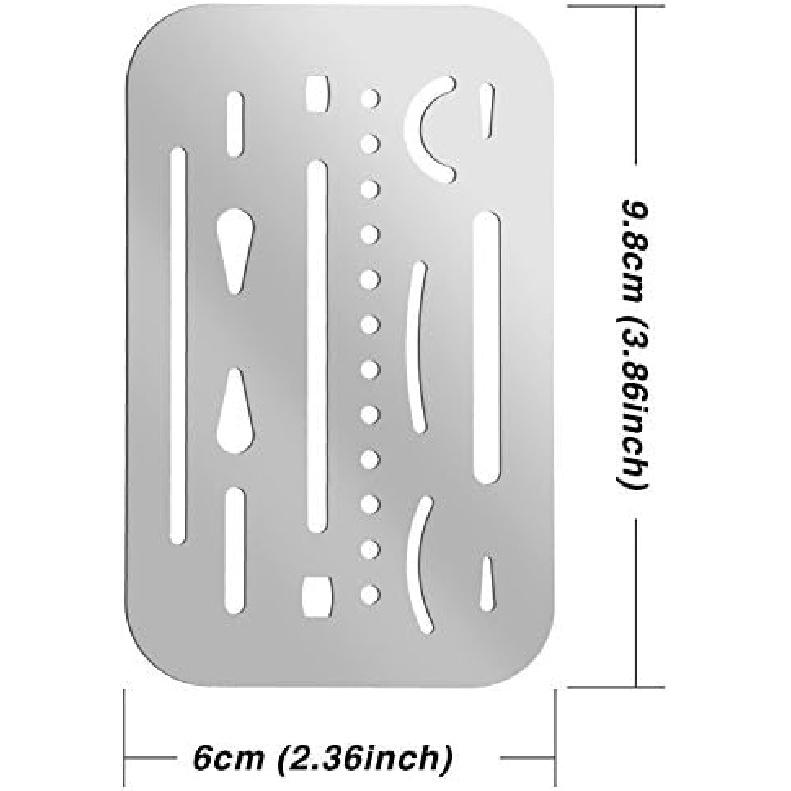 3 Pieces Eraser Shield Eraser Template Drafting Metal Erasing Shield Stainless Steel for Drawing Drafting Tool Artists