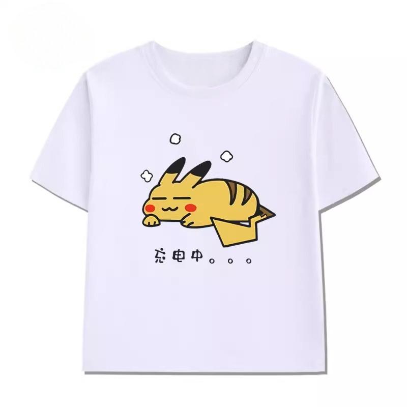 Potdemiel Summer New Pikachu Kids 100 Cotton TShirt Comfortable and Breathable Suitable for Boys and Girls