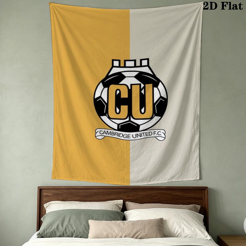 Cambridge United Wall Tapestry Aesthetic Wall Hanging Printed Fabric Blanket Decorative Tapestries for Bedroom Living Room Home Decor