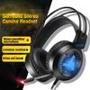 Новая игровая гарнитура с объемным звуком, наушники с оголовьем, USB с микрофоном, 7 цветов дыхательной подсветки для соревновательных игр, ноутбука