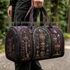 3D Gothic Stained Glass Print Halloween Gym Bag - Multi-functional Travel Bag