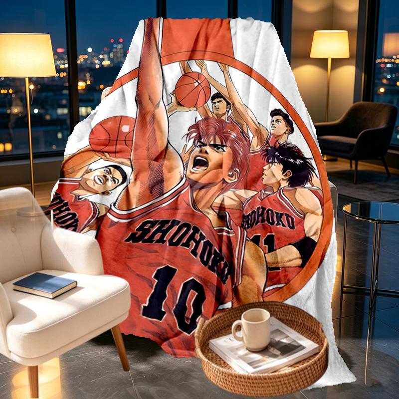 SLAM DUNK Print Blanket - Soft & Comfortable, for Bedroom, Travel, Sofa, Home Decoration - Birthday Christmas Gift for Friend
