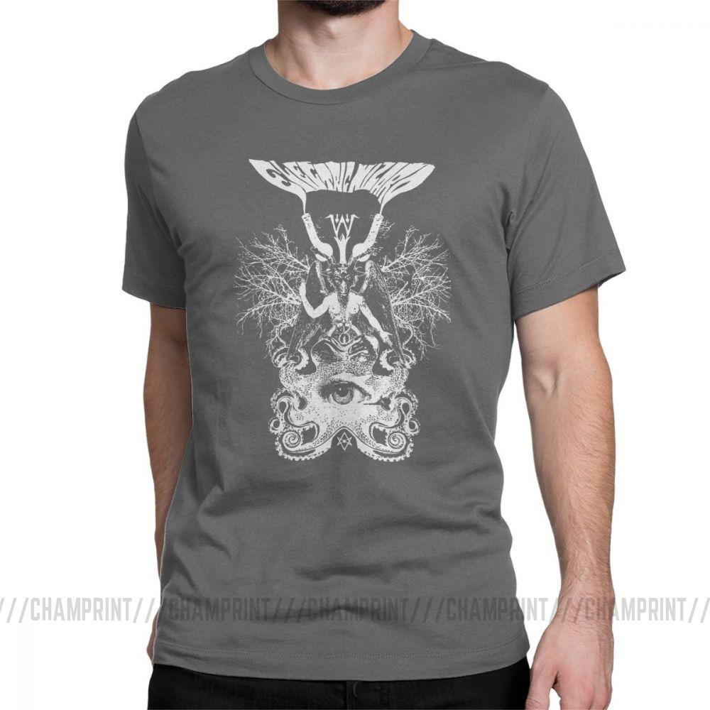 Electric Wizard Baphomet T Shirt For Men Funny Pure Cotton Tees Crewneck Short Sleeve T Shirt