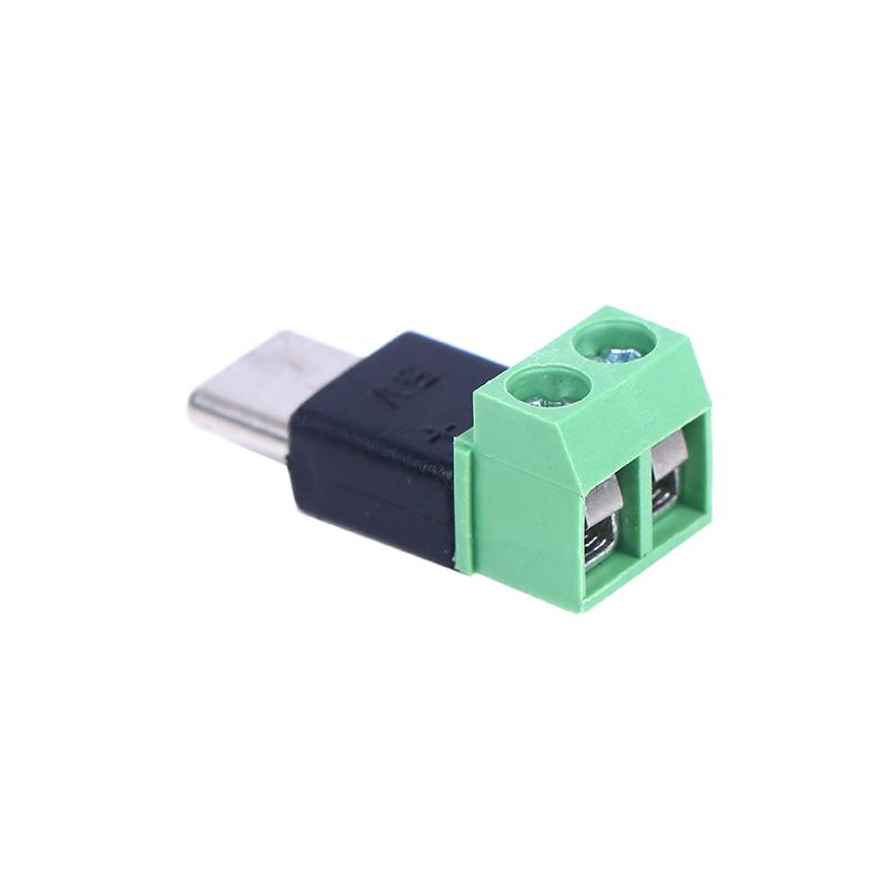 5 шт. Type-C Папа на 2-контактный 5V Без пайки Зарядный адаптер Головка для быстрого подключения для зарядки мобильных телефонов, компьютеров, планшетов