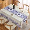 Водонепроницаемая и маслостойкая скатерть из ПВХ, прямоугольная минималистичная скатерть с цветочным рисунком для чая