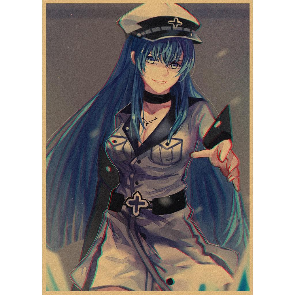 Ретро-плакат аниме Akame ga Kill - Настенное панно из крафт-бумаги 224