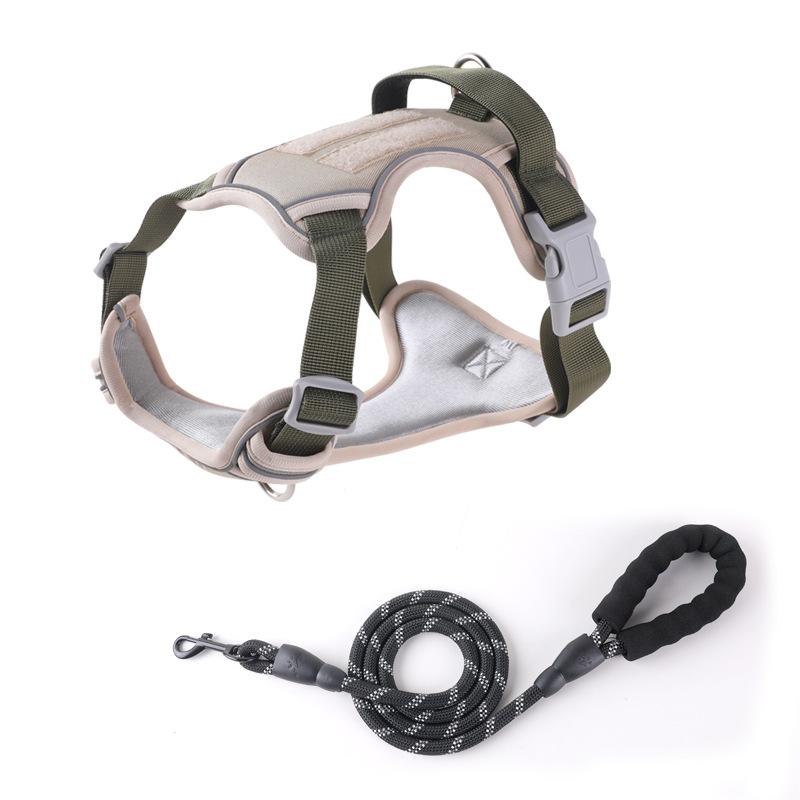 Поводок для собак Взрывозащищенный ремень для груди для больших собак Светоотражающий поводок для собак Жилетный поводок для домашних животных