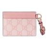 Gucci Бренд GG Emblem культовый принт водостойкая ткань держатель для карт женский светло-розовый
