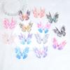 50pcs 3D Organza Fabric Butterfly Appliques 5CM Sewing Craft Decoration  Hair Clip Accessories