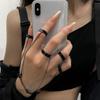 Женская ручная цепочка в стиле панк, пять колец, однотонное кольцо на запястье, унисекс, очаровательная цепочка в стиле хип-хоп, открытые кольца, комплект ювелирных изделий для пары