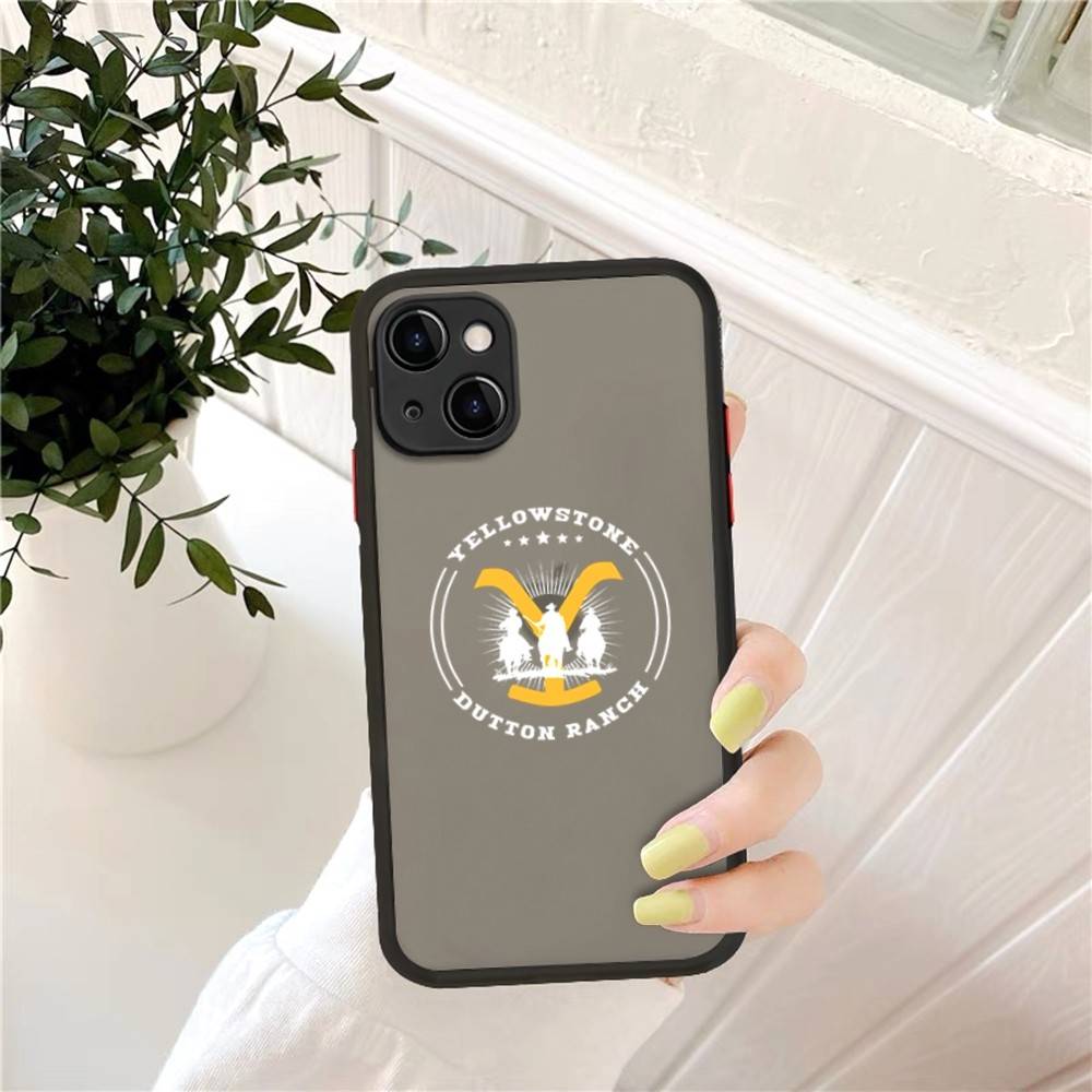 Y-Yellowstone Logo For IPhone Air 16 15 14 Plus 13 12 11 Pro Max Matte Cover Jelly Shockproof Phone Case