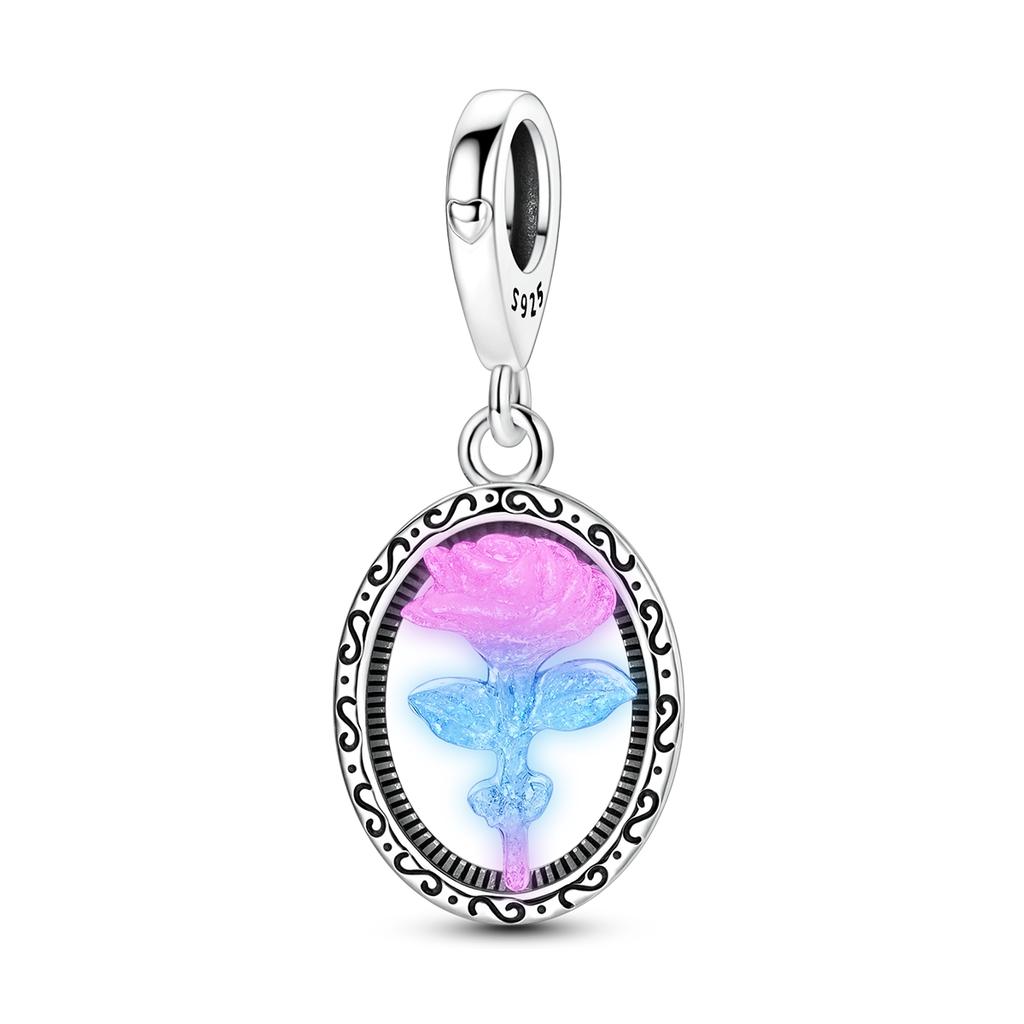 Новинка Шармы Медно-розовое Сердце Любви Подвеска-шарм для девочек Подходит для оригинального браслета для женщин DIY Ювелирный подарок