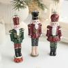 Nutcracker Puppet Pendant Christmas Decoration Soldier Wooden Hanging Ornaments Xmas Tree Figure Toy Fireplace Entrance Decor