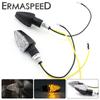 Pair Amber Motorcycle Turn Signal Light LED Universal Indicators Blinkers Racing Rear Flashers for Scooter Street Bike