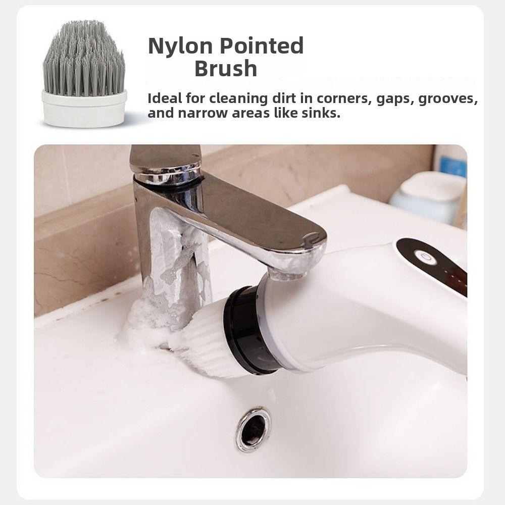 Rechargeable Electric Cleaning Brush Telescopic Electric Spin Scrubber Kitchen