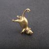 Vintage Brass Cute Cartoon Rat Car Keychain Pendants Copper Long Tail Mouse Key Ring Hanging Trinkets Chinese Rat New Year