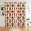 2pcs Ruby Printed Curtain for Home Decor - Rod Pocket Window Treatment for Bedroom   Office   Kitchen   Living Room   and Study