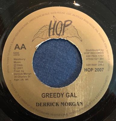 7-дюймовая пластинка ДЕРРИК МОРГАН - Flip Label HOP2007 FLIP LABEL 2001 UK Регги, Ска и Даб Б/У