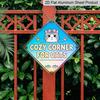 2D Flat, 1pc Vintage Cat-Themed Metal Wall Decor - Retro Aluminum Sign Suitable for Office, Bedroom - Minimalist Cat Resting with Hanging