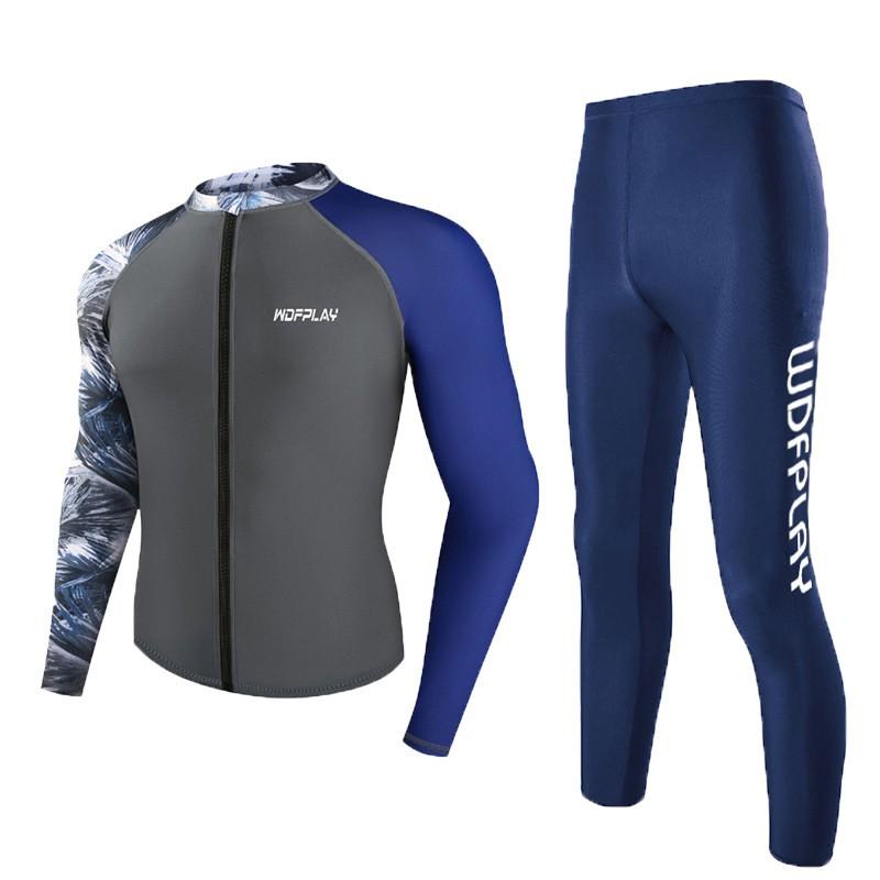 Mens UV Protection Rash Guard Set Quick Dry Swimwear Snorkeling Surfing Jellyfish Defense Water Sports