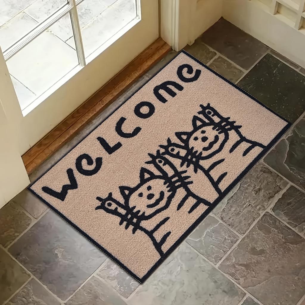 Simple Cat Carpet Stain-Resistant Doormat Welcome Mat Kitchen Rug Living Room Carpet Rug For Bedroom Home Decoration