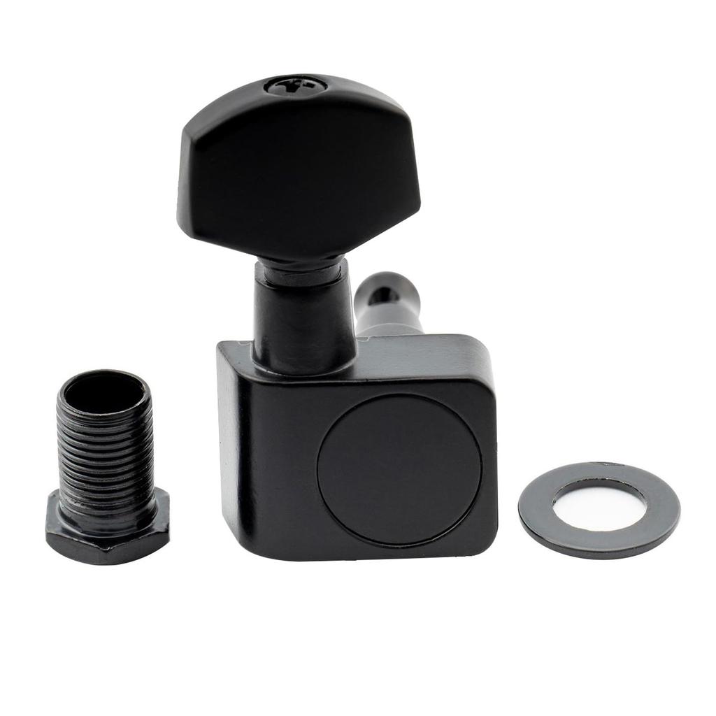 Колки для гитары Musiclily Pro для электрогитар Fender Black 6-Pin 2-Pin Strat/Telecaster,