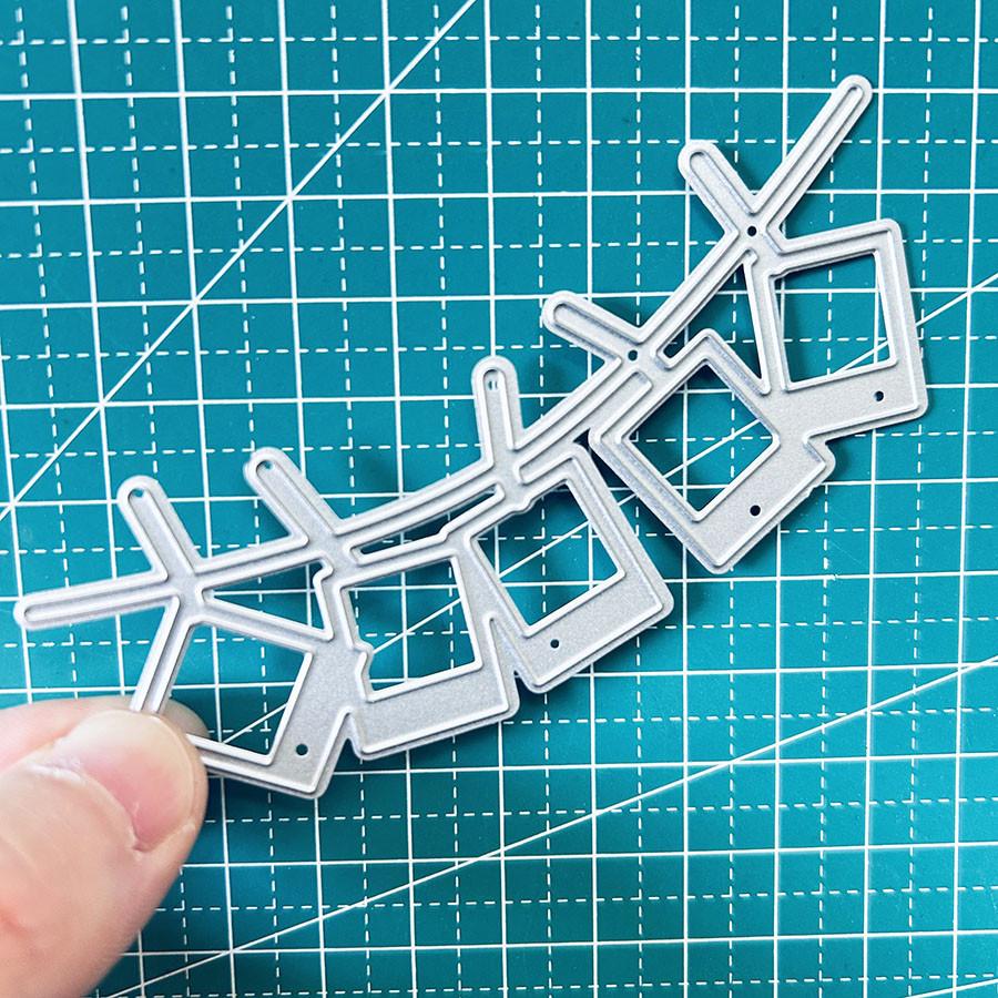 Photo Wall Border Die Cuts for Card Making, Pendant Cutting Dies, Metal Die Cutting Mold, Scrapbooking Dies, DIY Etched Embossing Stencil for Crafts