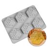 Silicone Mould 6 Hole Honey Bee Design Soap Wax  for Handmade DIY Craft