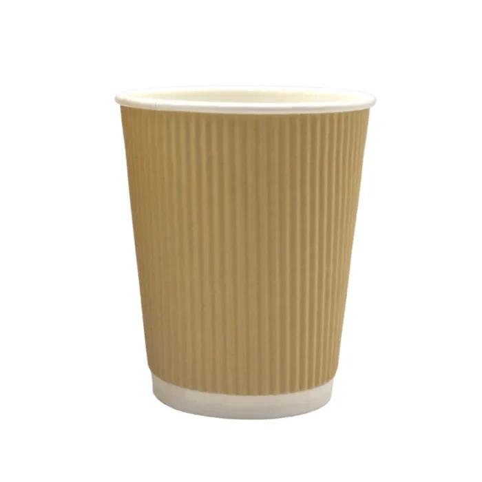 Grooved Kraft Paper Cup Free Of Charge Sup